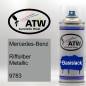 Preview: Mercedes-Benz, Riffsilber Metallic, 9783: 400ml Sprühdose, von ATW Autoteile West.